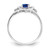 14k White Gold Sapphire and Diamond Heart Ring XBS462