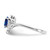 14k White Gold Sapphire and Diamond Heart Ring XBS462