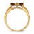 14k Gold Polished Garnet Bow Ring XBS512
