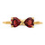 14k Gold Polished Garnet Bow Ring XBS512