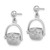 14K White Gold 3-D Nantucket Basket Dangle Earrings TE835W