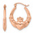14k Rose Gold Polished Claddagh Hoop Earrings TC1009