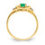 14k Emerald and Diamond Heart Ring XBS484