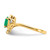 14k Emerald and Diamond Heart Ring XBS484