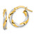 14K w/ White Rhodium Brushed and Polished Twisted Hoop Earrings TF2129