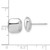 14K White Gold Polished 10mm Puffed Square Post Earrings TF2341W
