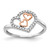 14k White Gold and Rose Gold Diamond Heart Ring RM5718-013-WRA