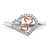 14k White Gold and Rose Gold Diamond Heart Ring RM5718-013-WRA