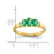 10k Polished Triple Emerald and Diamond 3-stone Ring RM5764-EM-003-1YA