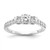 14K White Gold Lab Grown Diamond VS/SI FGH 3-Stone Semi-mount Eng Ri RM4228E-100-8WLG
