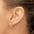 14K Polished CZ Hinged Hoop Earrings TF2289