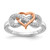 14k Two Tone Diamond Heart Infinity Symbol Ring RM5732-016-WRA