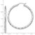14k White Gold Diamond-cut Hoop Earrings TF630