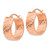 14k Rose Gold Diamond Cut Hoop Earrings TF651