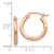 14k Rose Gold Lightweight Satin Diamond Cut Hoop Earrings TF755