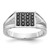 14k White Gold Black and White Diamond Mens Ring RM5828-BK-050-WA