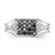 14k White Gold Black and White Diamond Mens Ring RM5828-BK-050-WA