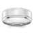 Sterling Silver Rhodium-plated 8mm Brushed Fancy Band Size 9.5 QWB113BRH-9.5
