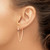 14K Rose Gold Polished Heart Hoop Earrings TF1744R