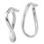14k White Gold Polished 2mm Wavy Hoop Earrings TF1394W
