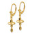 14k D/C Cross Leverback Earrings TF1770