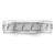 Sterling Silver Rhodium-plated 6mm Brushed Fancy Band Size 8.5 QWB110BRH-8.5