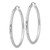 14k White Gold Diamond-cut Hoop Earrings TF627