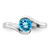14k White Gold Blue Topaz Bypass Ring RM7164-BT-W