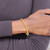 10k 3/16 Textured Hinged Bangle 10DB652
