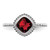 14k White Gold Cushion Garnet Ring RM7201-GA-W