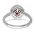 14k White Gold Cushion Garnet Ring RM7201-GA-W