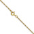 10k .7mm Carded Cable Rope Chain 10K7RY-18