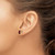 14k 7x5mm Oval Garnet Checker Earrings XE87GC
