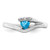 14k White Gold Trillion Blue Topaz and Diamond Ring RM7160-BT-001-WA