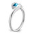14k White Gold Trillion Blue Topaz and Diamond Ring RM7160-BT-001-WA