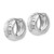 14K White Gold Textured and Polished Hinged Hoop Earrings TF779