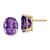 14k 12x10mm Oval Amethyst Earrings XE91AM