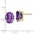 14k 12x10mm Oval Amethyst Earrings XE91AM