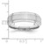 Sterling Silver Rhodium-plated 7mm Brushed Fancy Band Size 10.5 QWB112BRH-10.5