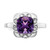 14k White Gold Amethyst and Diamond Ring RM7162-AM-008-WA