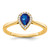 14k Pear Sapphire and Diamond Halo Ring RM7237-SA-009-YA