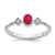 14k White Gold Oval Bezel Ruby and Diamond Ring RM7235-RU-004-WA