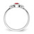 14k White Gold Oval Bezel Ruby and Diamond Ring RM7235-RU-004-WA