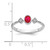 14k White Gold Oval Bezel Ruby and Diamond Ring RM7235-RU-004-WA
