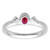 14k White Gold Oval Bezel Ruby and Diamond Ring RM7235-RU-004-WA