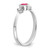 14k White Gold Oval Bezel Ruby and Diamond Ring RM7235-RU-004-WA