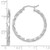 10k White Gold Polished & Satin Twisted Hoop Earrings 10TC402W