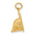 14k 3-D Large Fireman's Hat Charm A0412