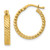 14K Small 3mm Patterned Hoop Earrings TF863