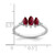 14k White Gold Marquise Created Ruby and Diamond 3-stone Ring RM7236-RU-003-WA